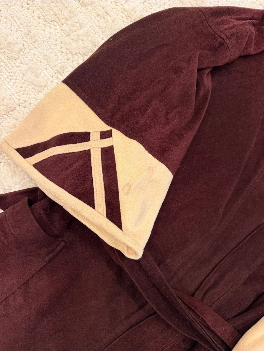 Vintage Christian Dior Monsieur Mens Vintage Velour Robe Plum Purple Cream OS